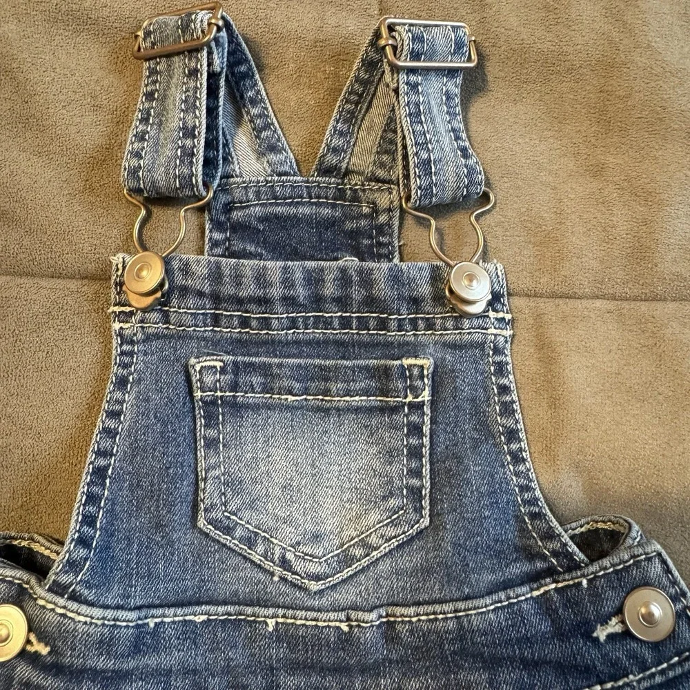 Baby Girl Denim Overall Dress‎ Eyelet Skirt 12m Wonder Nation Jean Overall Dress